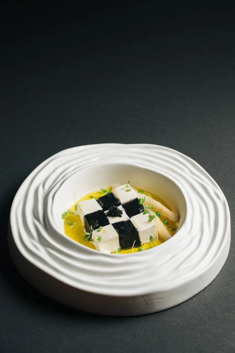 Esparrago Blanco dish for Race Season at The Alkaff Mansion, UNA Singapore